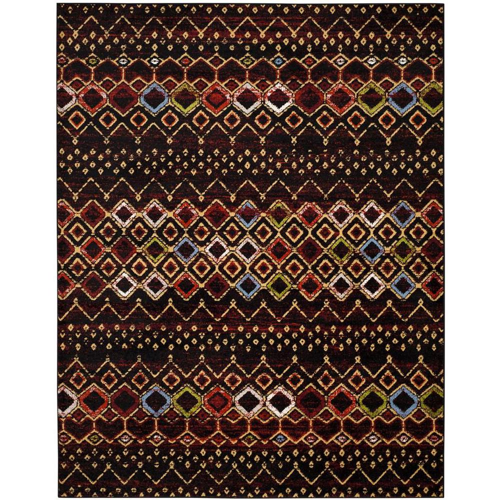 AMSTERDAM, BLACK / MULTI, 8' X 10', Area Rug. Picture 1