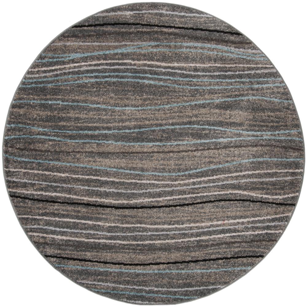 AMSTERDAM, SILVER / BEIGE, 6'-7" X 6'-7" Round, Area Rug. Picture 1