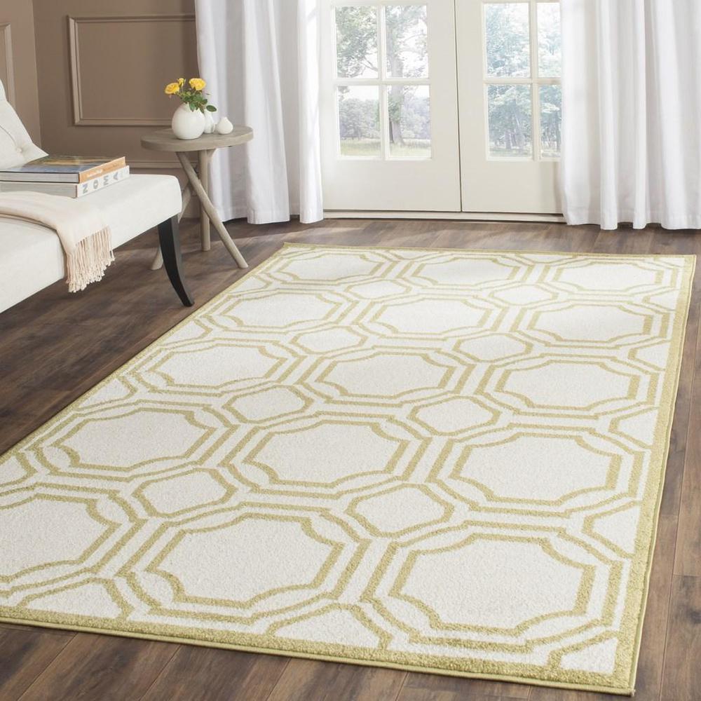 AMHERST, IVORY / LIGHT GREEN, 6' X 9', Area Rug, AMT411A-6. Picture 1