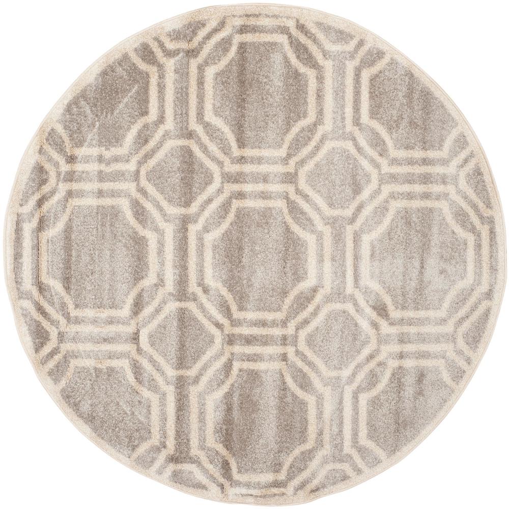 AMHERST, LIGHT GREY / IVORY, 7' X 7' Round, Area Rug, AMT411B-7R. Picture 1
