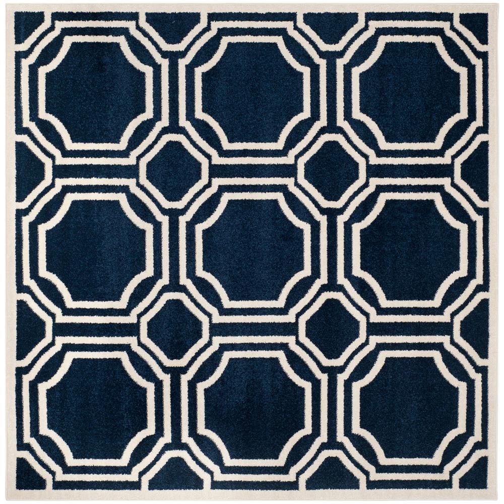 AMHERST, NAVY / IVORY, 7' X 7' Square, Area Rug, AMT411P-7SQ. Picture 1