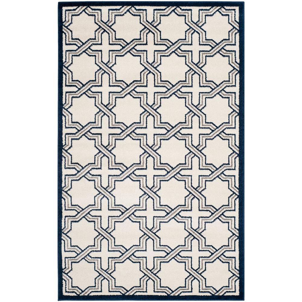 AMHERST, IVORY / NAVY, 5' X 8', Area Rug, AMT413M-5. Picture 1