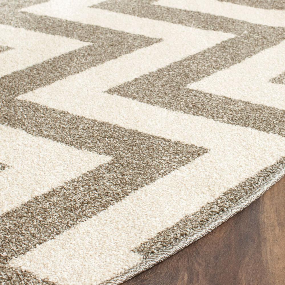 AMHERST, DARK GREY / BEIGE, 9' X 9' Round, Area Rug, AMT419R-9R. Picture 1