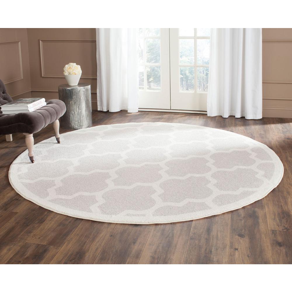 AMHERST, LIGHT GREY / BEIGE, 9' X 9' Round, Area Rug, AMT420B-9R. Picture 1