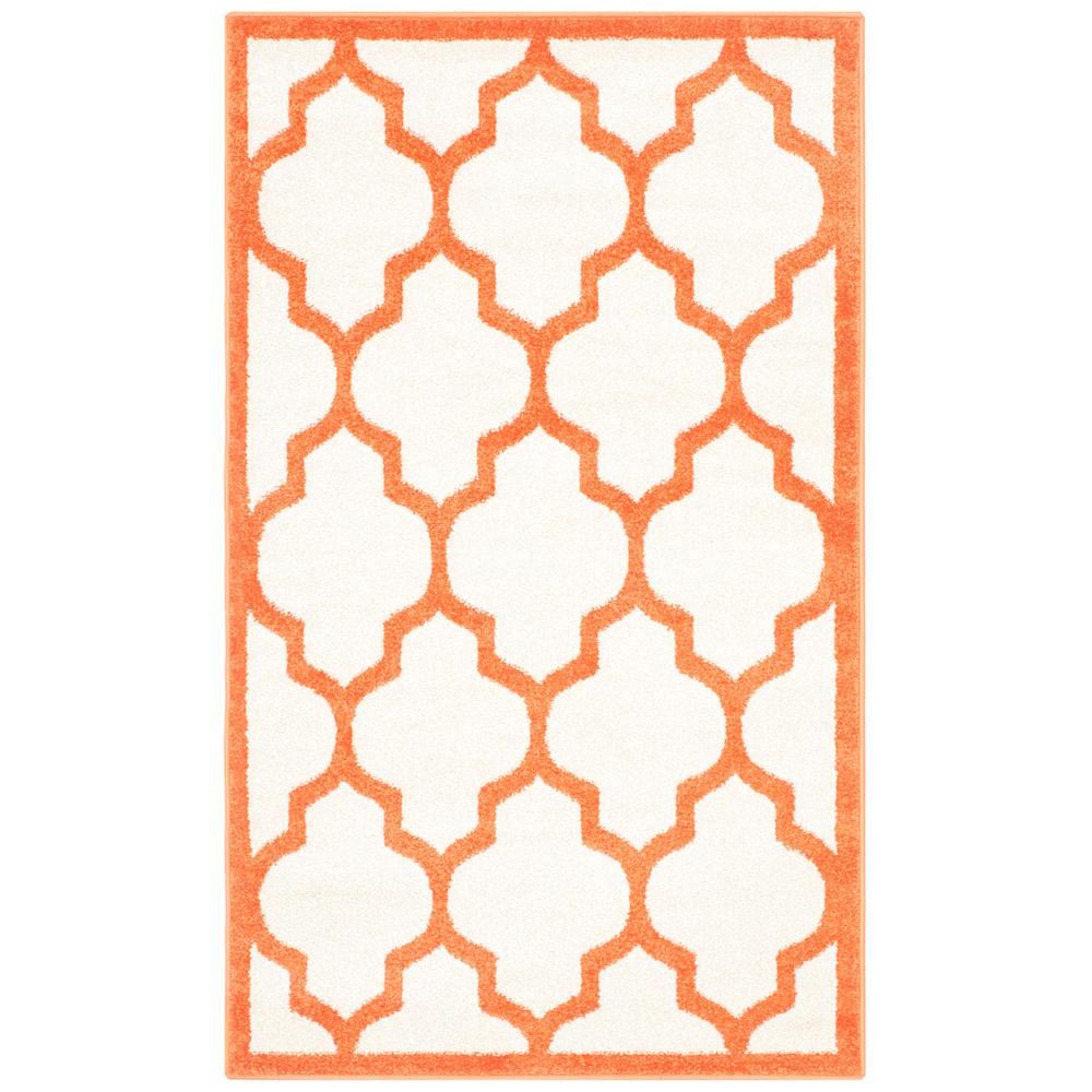 AMHERST, BEIGE / ORANGE, 3' X 5', Area Rug, AMT420F-3. Picture 1