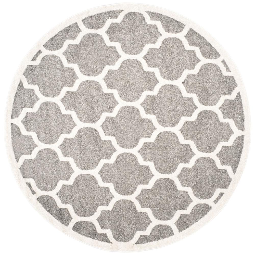AMHERST, DARK GREY / BEIGE, 7' X 7' Round, Area Rug, AMT420R-7R. Picture 1