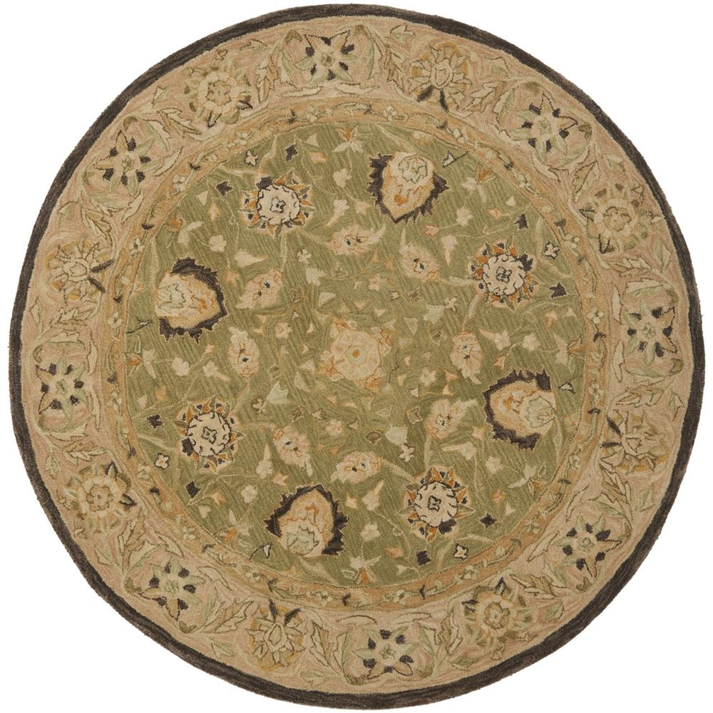 ANATOLIA, SAGE / BEIGE, 6' X 6' Round, Area Rug. Picture 1