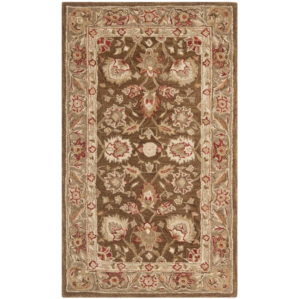 ANATOLIA, BROWN / GREEN, 4' X 6', Area Rug. Picture 1