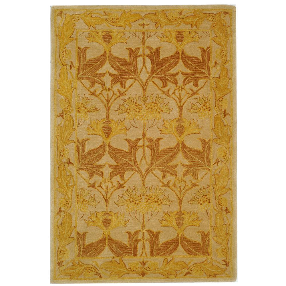 ANATOLIA, BEIGE / GOLD, 5' X 8', Area Rug. Picture 1