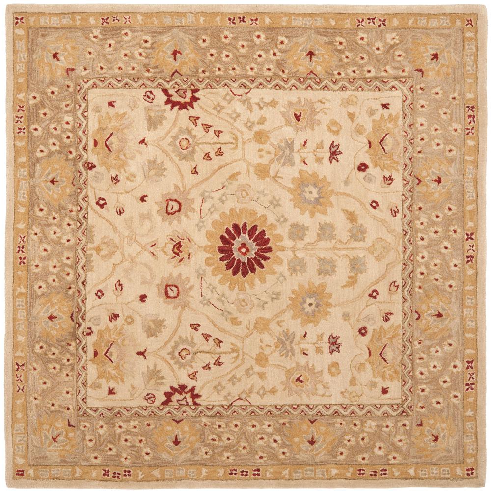 ANATOLIA, OLIVE / RUST, 6' X 6' Square, Area Rug. Picture 1