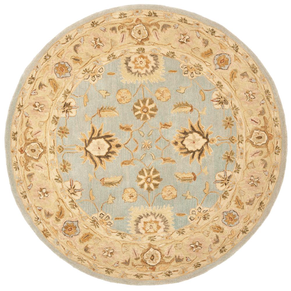ANATOLIA, LIGHT BLUE / SAGE, 8' X 8' Round, Area Rug. Picture 1