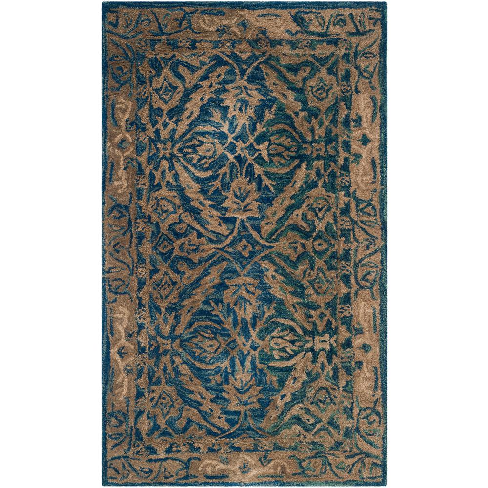 ANATOLIA, NAVY / IVORY, 4' X 6', Area Rug. Picture 1
