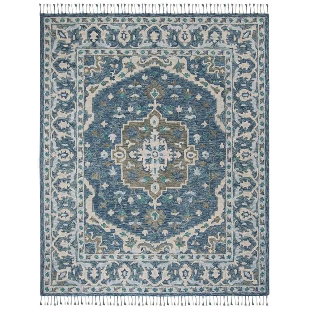 ASPEN, DARK BLUE / GREY, 9' X 12', Area Rug. Picture 1