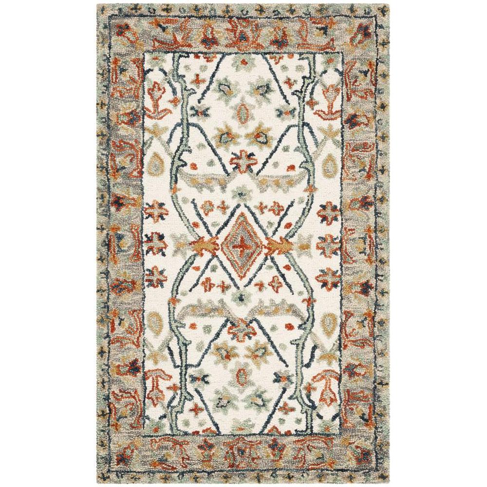 ASPEN, IVORY / BLUE, 4' X 6', Area Rug, APN308A-4. Picture 1