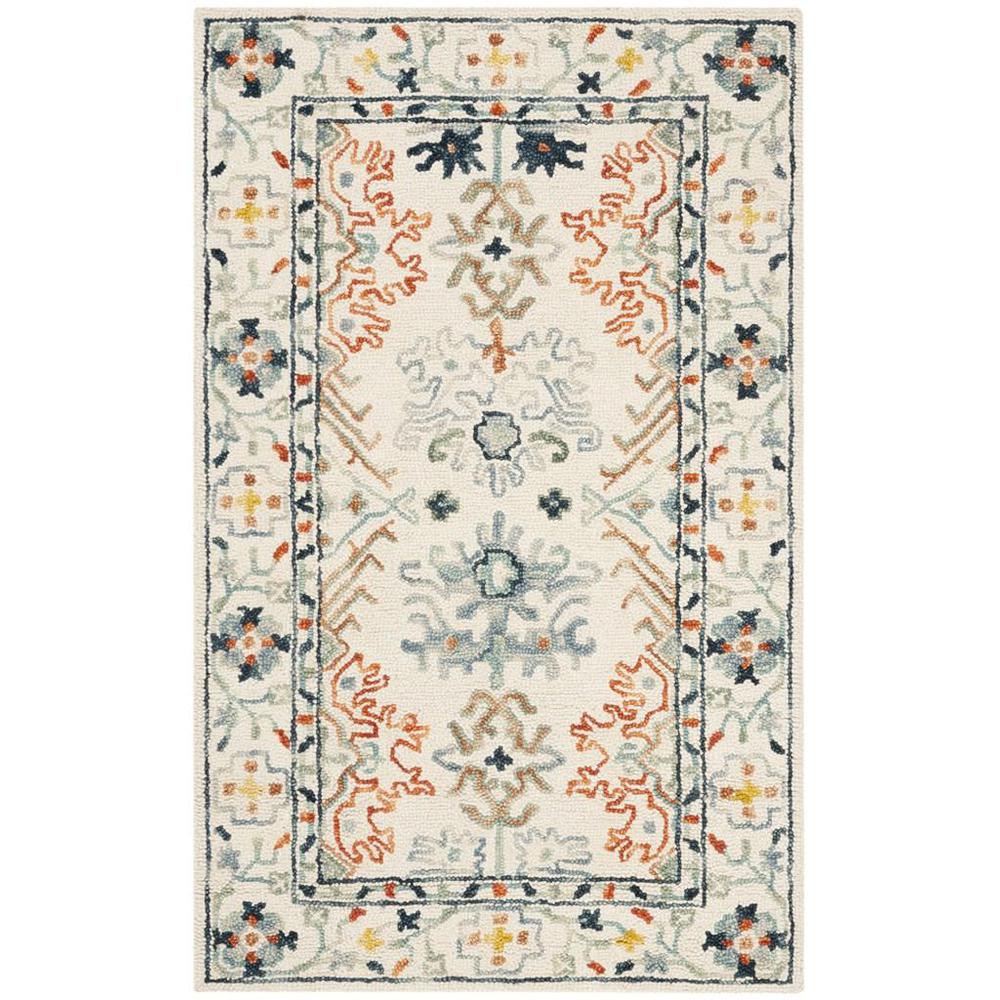 ASPEN, IVORY / BLUE, 4' X 6', Area Rug, APN310A-4. Picture 1