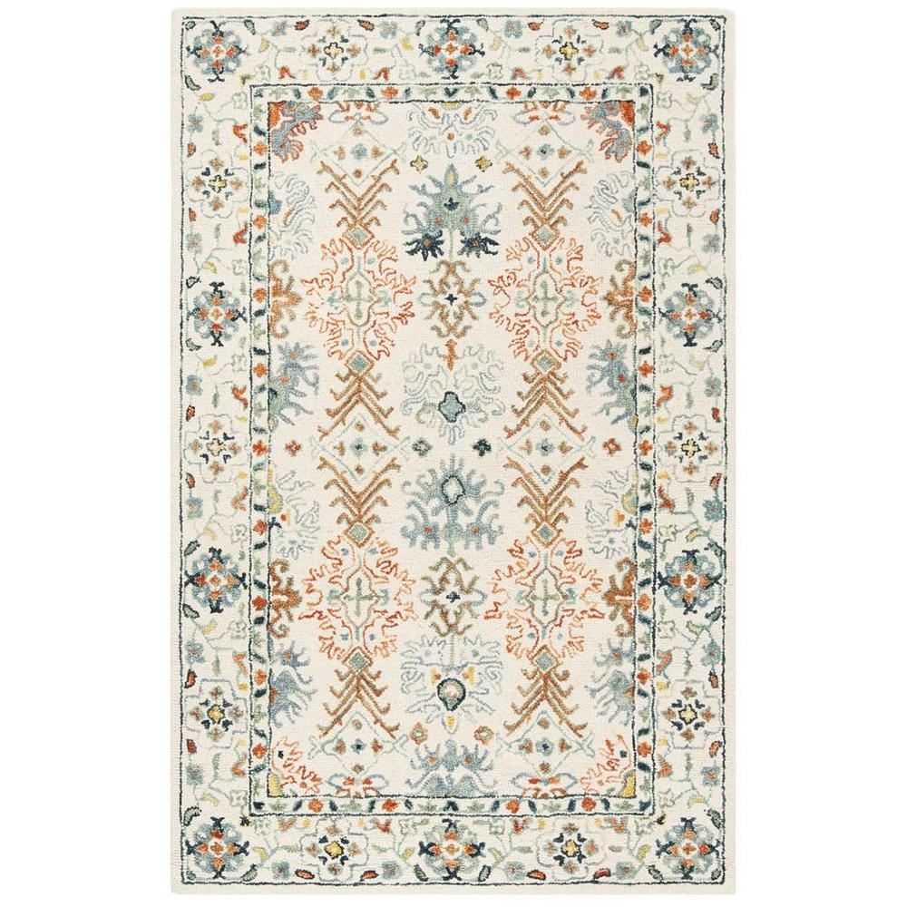 ASPEN, IVORY / BLUE, 6' X 9', Area Rug, APN310A-6. Picture 1