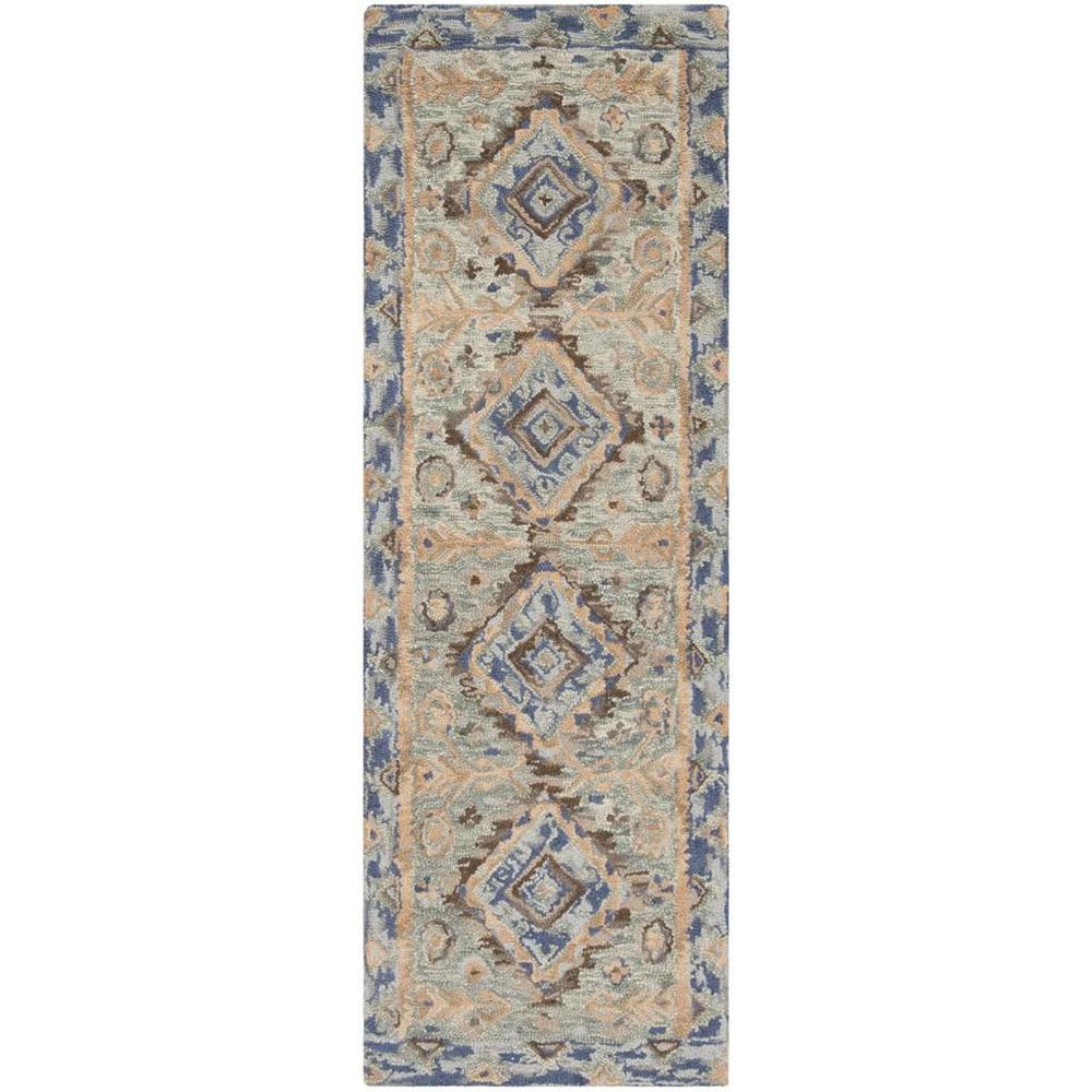 ASPEN, BLUE / BEIGE, 2'-3" X 7', Area Rug. Picture 1