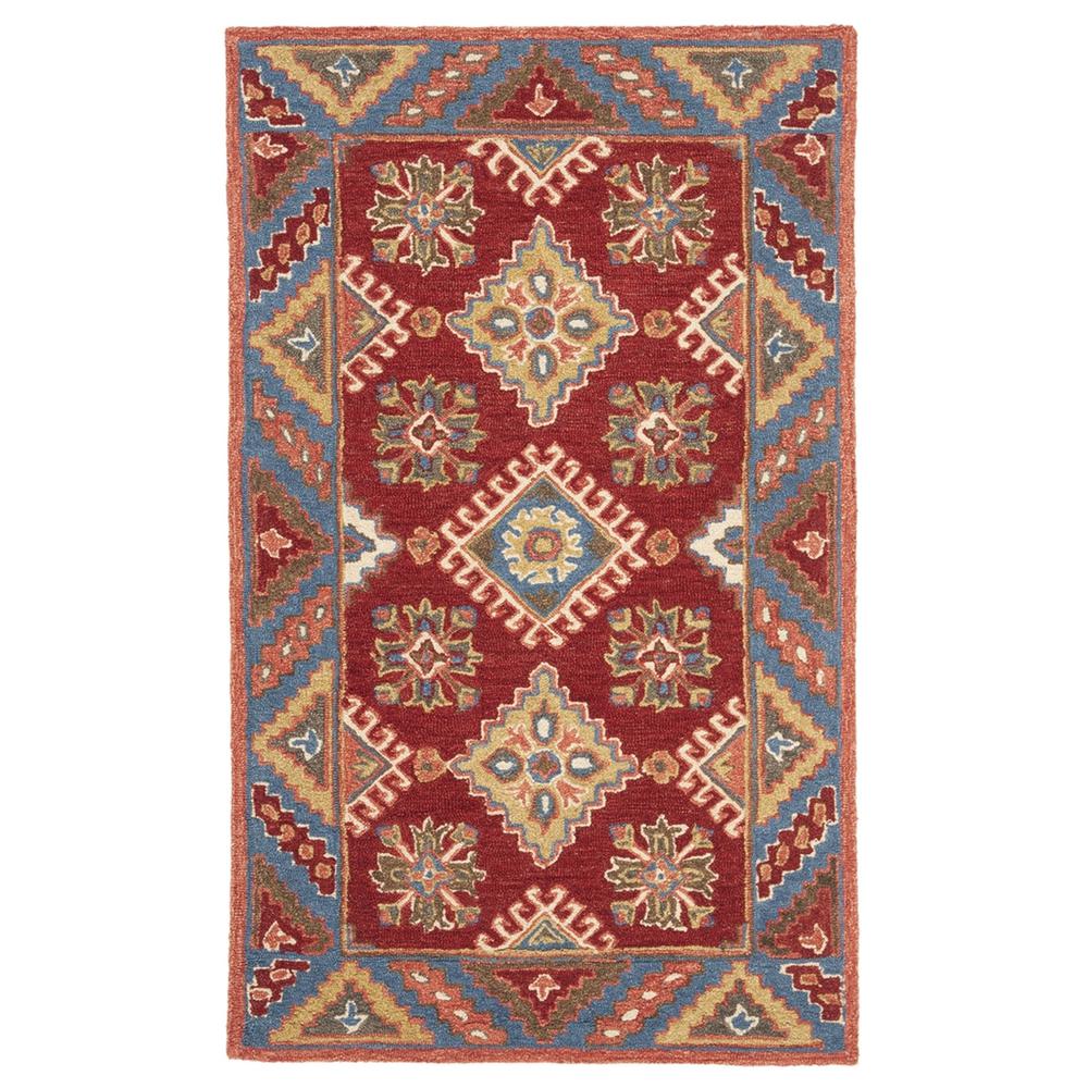 ASPEN, RED / BLUE, 3' X 5', Area Rug, APN803Q-3. Picture 1