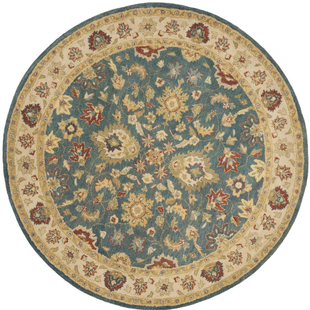 ANTIQUITY, BLUE / BEIGE, 6' X 6' Round, Area Rug, AT15A-6R. Picture 1