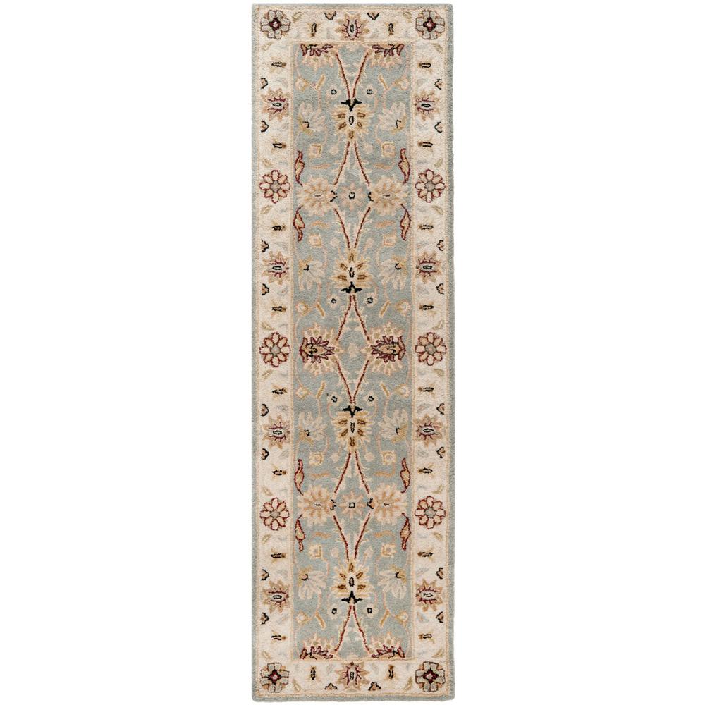 ANTIQUITY, LIGHT BLUE / IVORY, 2'-3" X 12', Area Rug. Picture 1