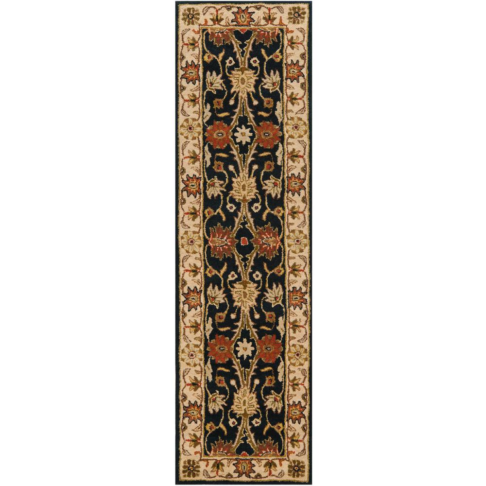 ANTIQUITY, BLACK, 2'-3" X 12', Area Rug, AT249B-212. Picture 1