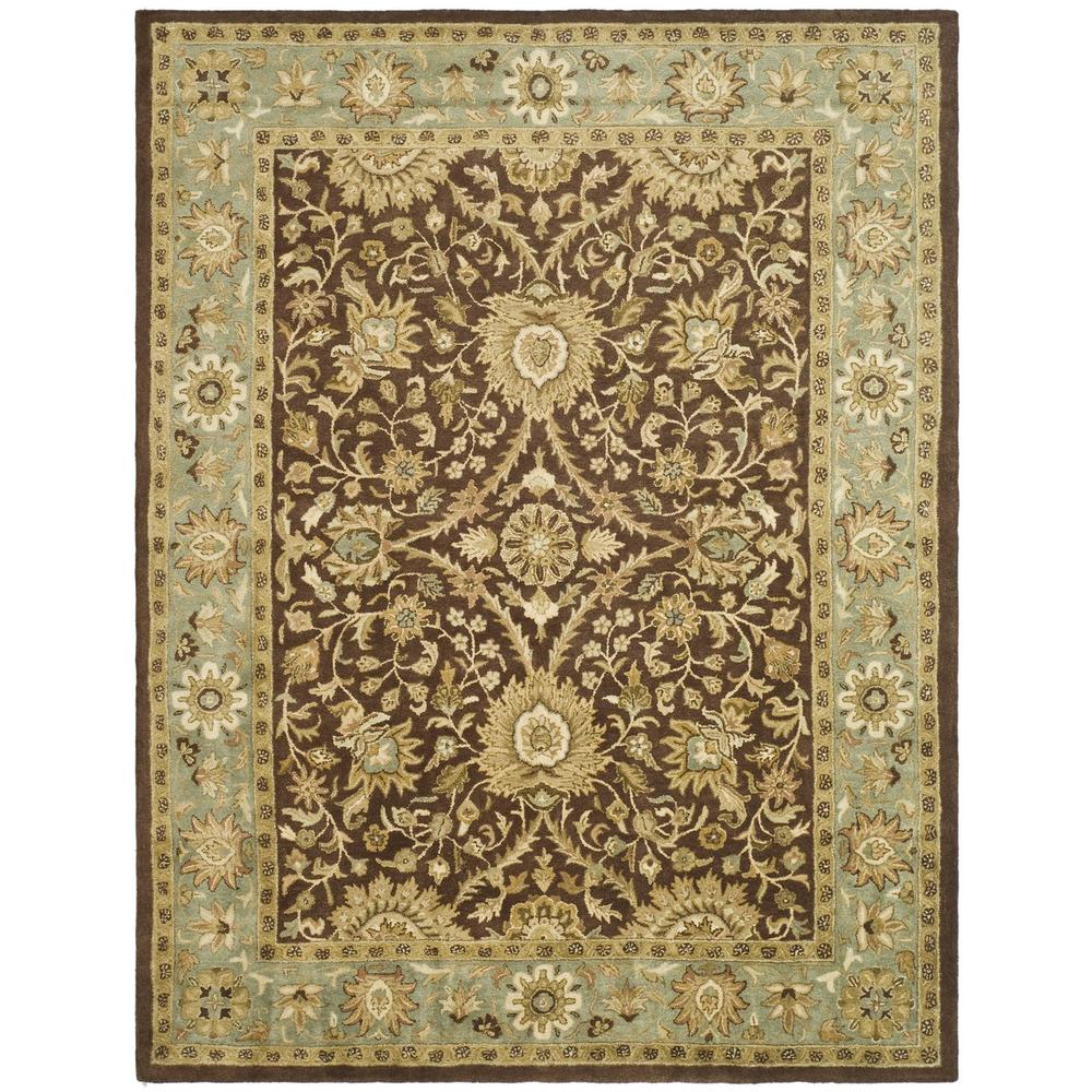 ANTIQUITY, CHOCOLATE / BLUE, 7'-6" X 9'-6", Area Rug. Picture 1
