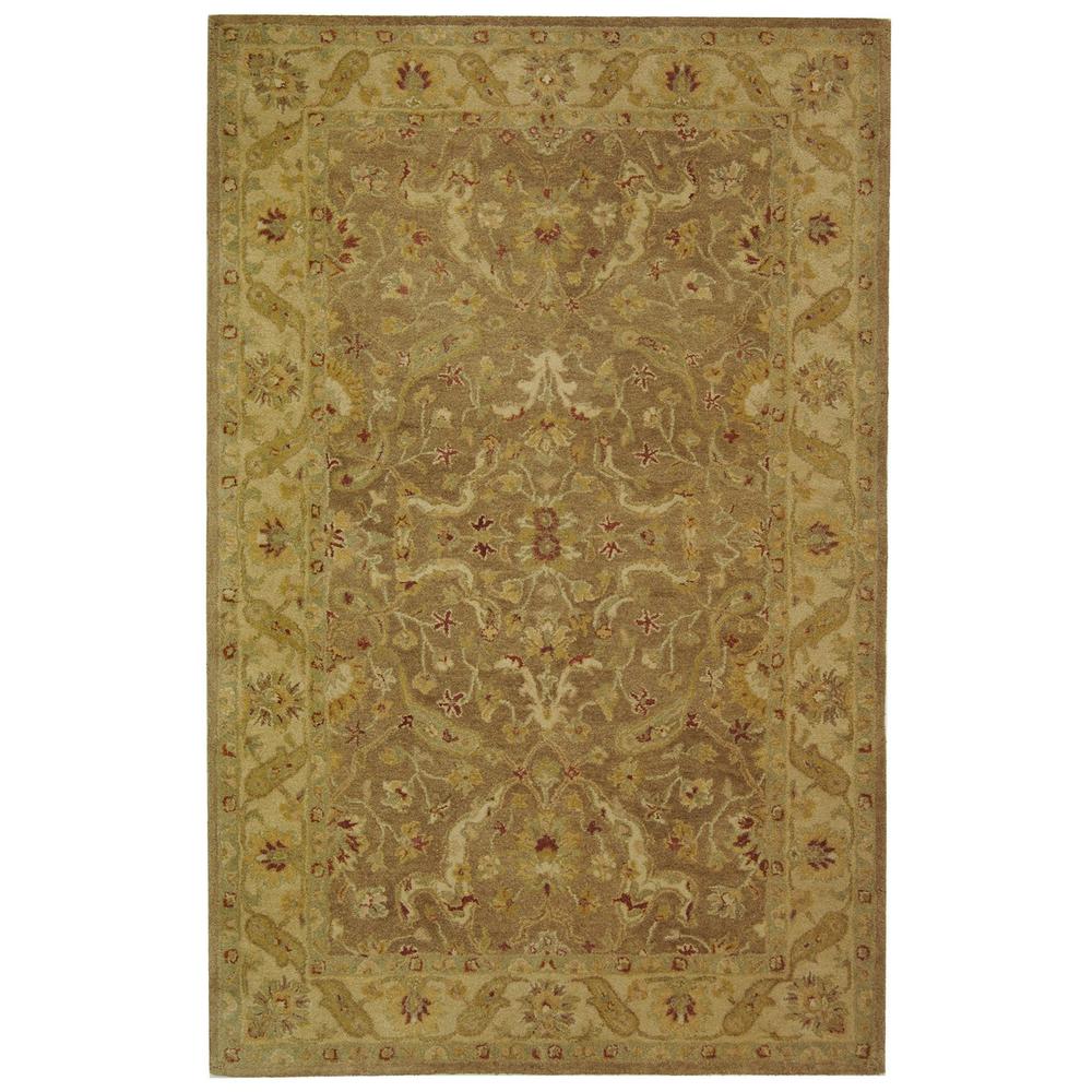 ANTIQUITY, BROWN / GOLD, 6' X 9', Area Rug. Picture 1