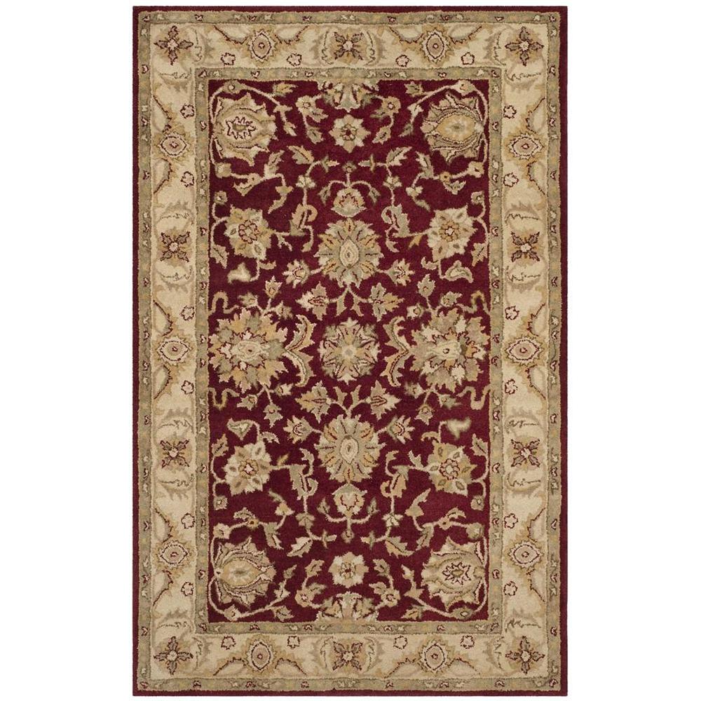 ANTIQUITY, RED / GOLD, 6' X 9', Area Rug. Picture 1