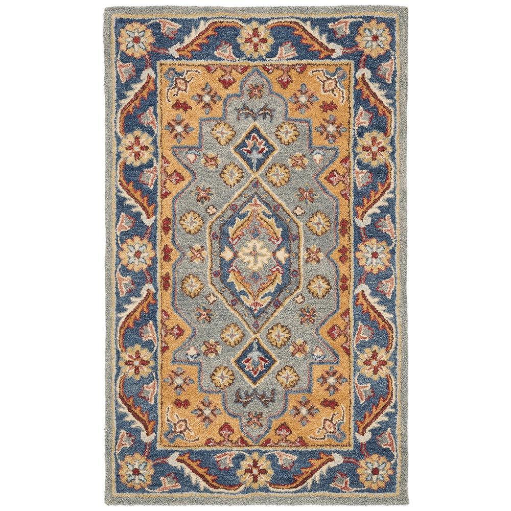 ANTIQUITY, BLUE / GOLD, 2'-3" X 8', Area Rug, AT504M-28. Picture 1