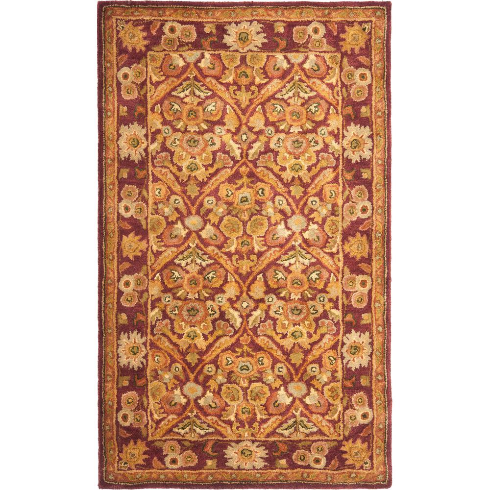 ANTIQUITY, WINE / GOLD, 3' X 5', Area Rug, AT51A-3. Picture 1