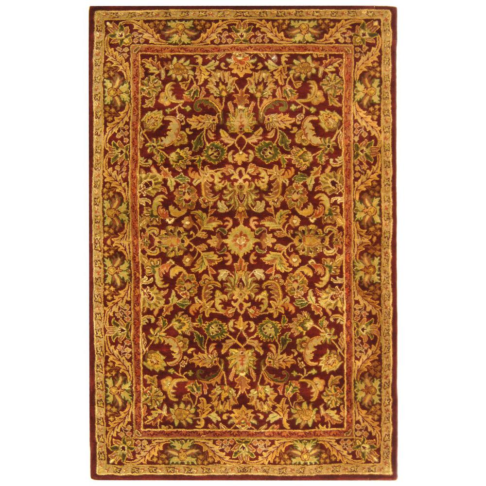 ANTIQUITY, WINE / GOLD, 6' X 9', Area Rug, AT52B-6. Picture 1