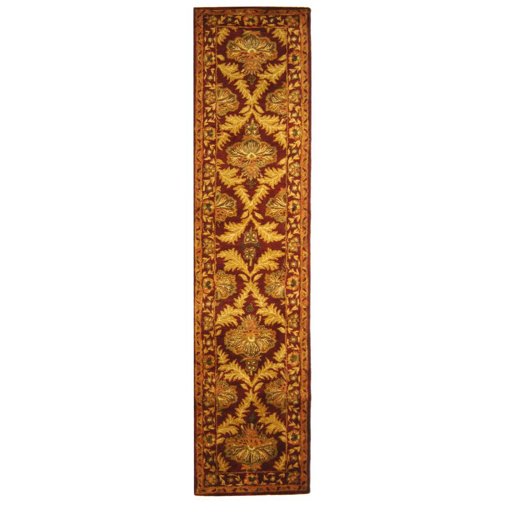 ANTIQUITY, WINE / GOLD, 2'-3" X 12', Area Rug, AT54A-212. Picture 1