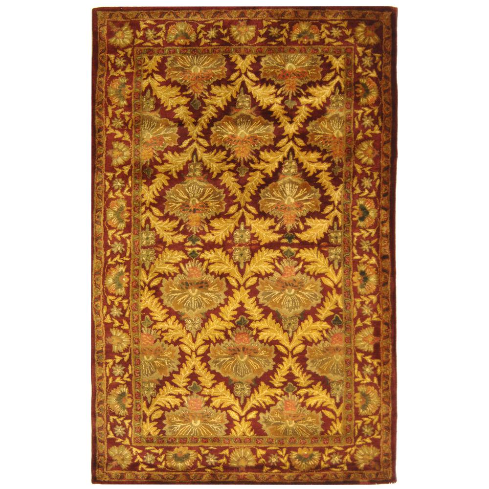 ANTIQUITY, WINE / GOLD, 6' X 9', Area Rug, AT54A-6. Picture 1