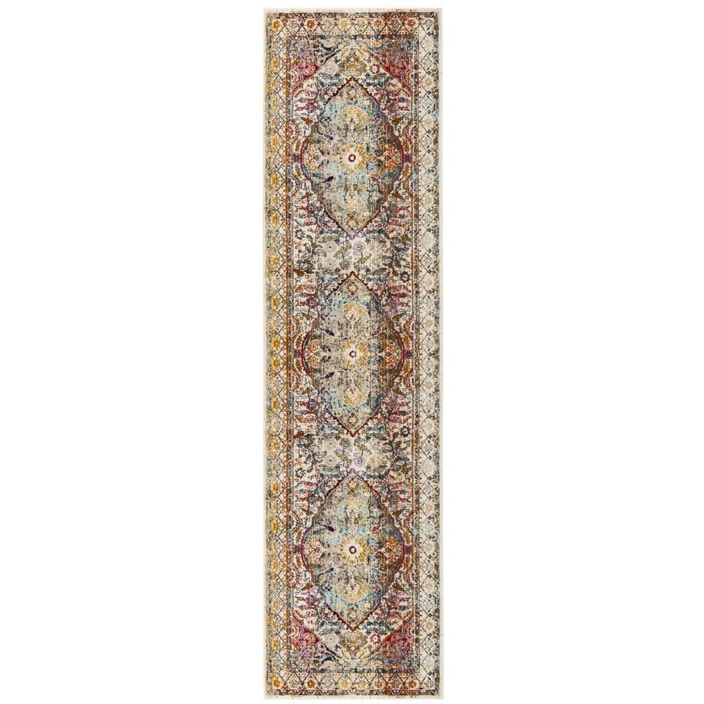 BALDWIN, IVORY / TEAL, 2'-2" X 12', Area Rug, BDN189B-212. Picture 1