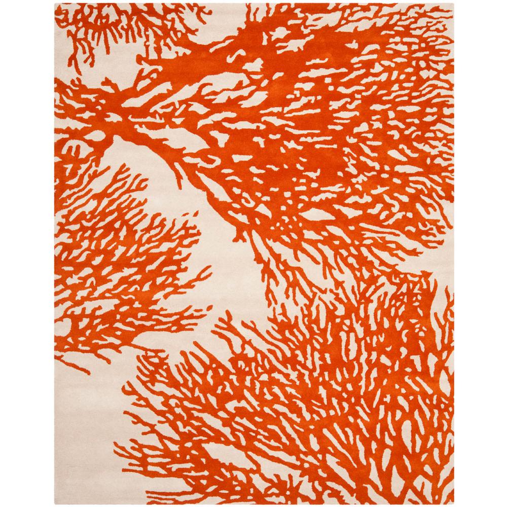 BELLA, BEIGE / TERRACOTTA, 9' X 12', Area Rug. Picture 1