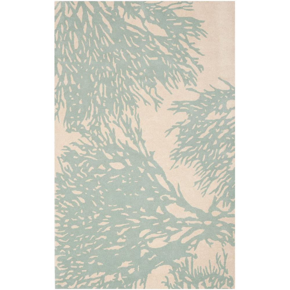 BELLA, BEIGE / BLUE, 6' X 9', Area Rug, BEL115C-6. Picture 1