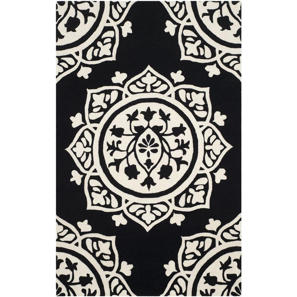 BELLA, BLACK / IVORY, 6' X 9', Area Rug, BEL136D-6. Picture 1