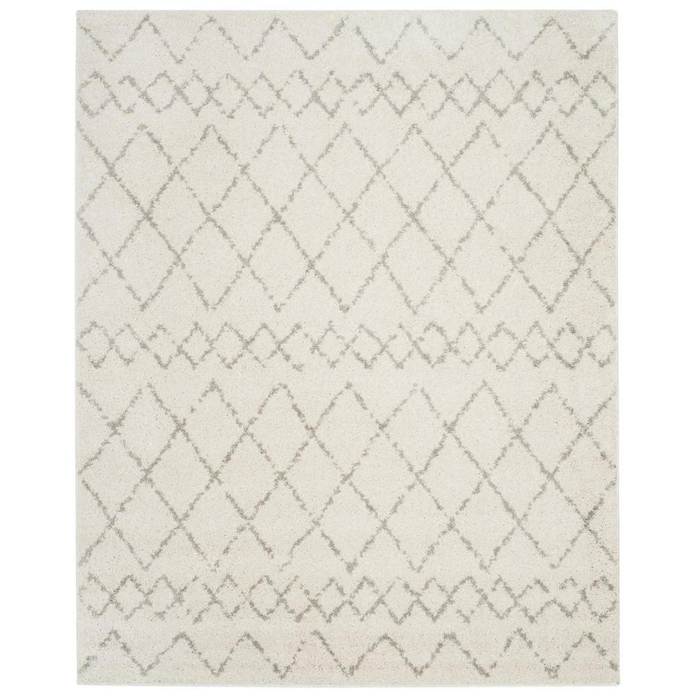 BERBER SHAG, CREAM / LIGHT GREY, 9' X 12', Area Rug. Picture 1