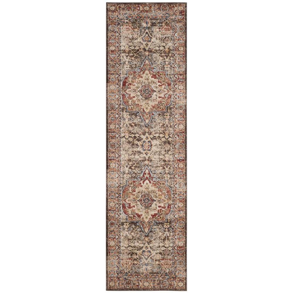 BIJAR, BROWN / RUST, 2'-3" X 12', Area Rug, BIJ652D-212. Picture 1