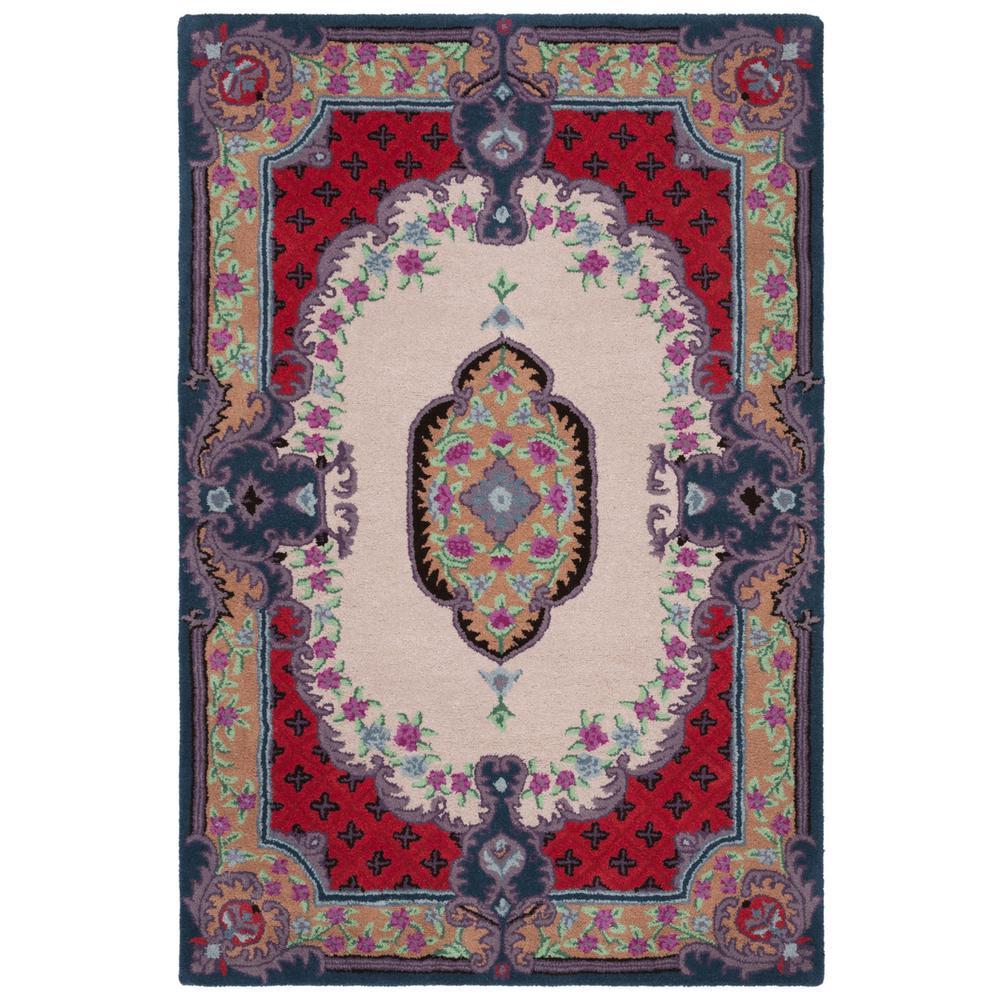 Bellagio, IVORY / PINK, 5' X 8', Area Rug, BLG535A-5. Picture 1