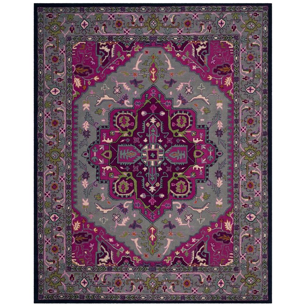 Bellagio, GREY / PINK, 8' X 10', Area Rug. Picture 1