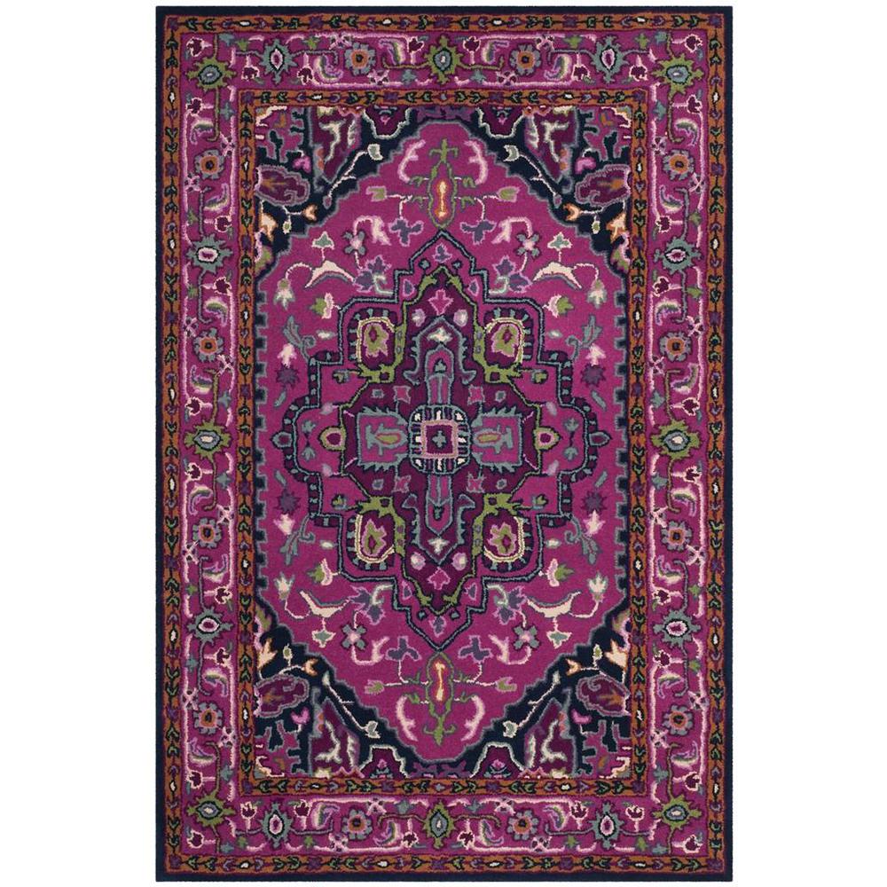 Bellagio, PINK / NAVY, 3' X 5', Area Rug. Picture 1