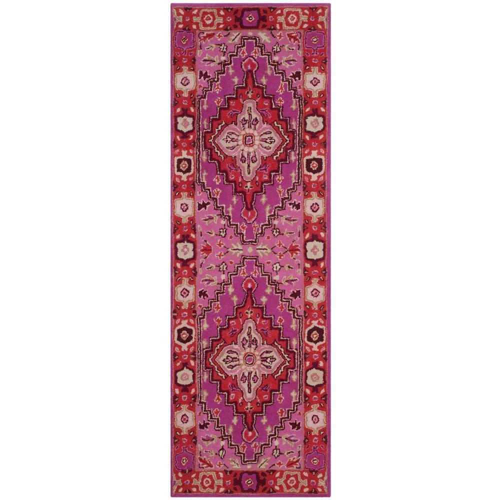 Bellagio, RED / PINK, 2'-3" X 9', Area Rug. Picture 1