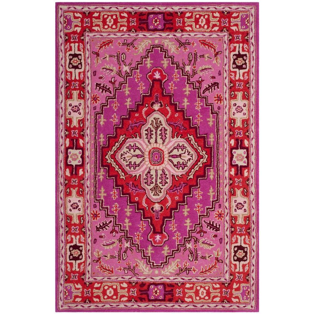 Bellagio, RED / PINK, 3' X 5', Area Rug. Picture 1