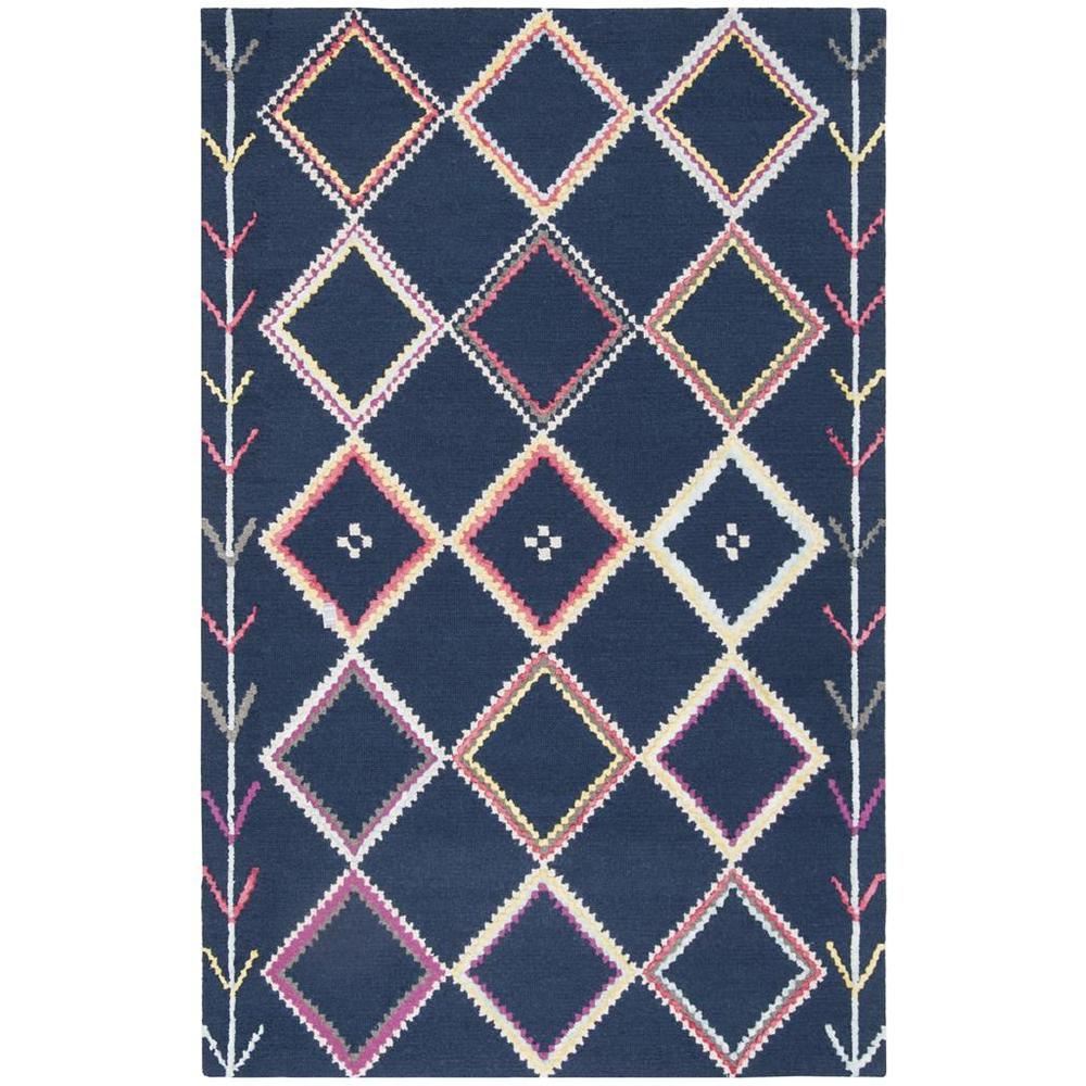 Bellagio, NAVY / MULTI, 6' X 9', Area Rug. Picture 1