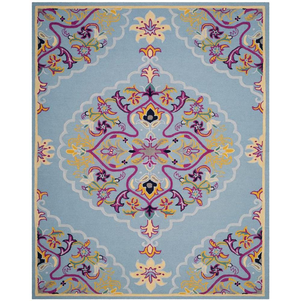 Bellagio, LIGHT BLUE / MULTI, 8'-9" X 12', Area Rug. Picture 1