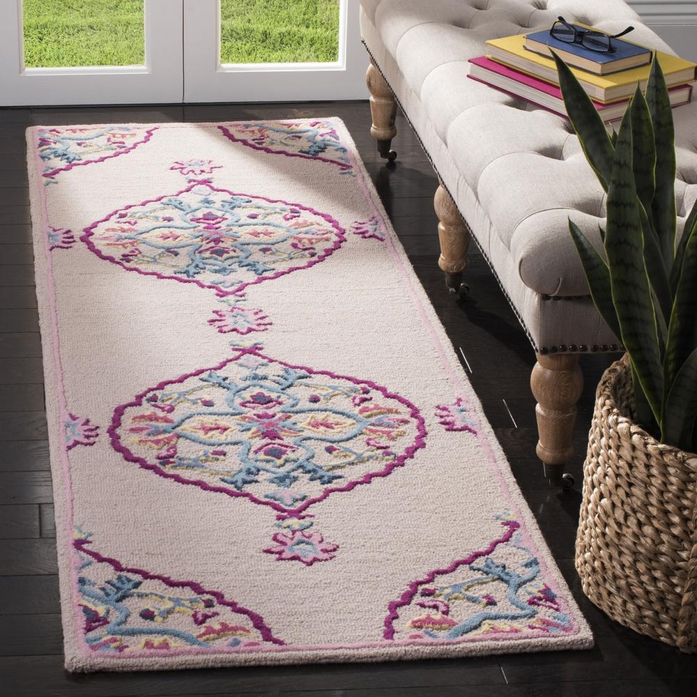 Bellagio, LIGHT PINK / MULTI, 2'-3" X 7', Area Rug. Picture 1