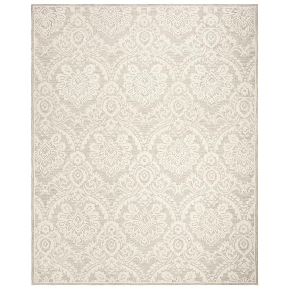 BLOSSOM, SILVER / IVORY, 9' X 12', Area Rug, BLM106G-9. Picture 1