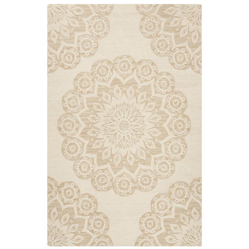 BLOSSOM, IVORY / BEIGE, 5' X 8', Area Rug. Picture 1