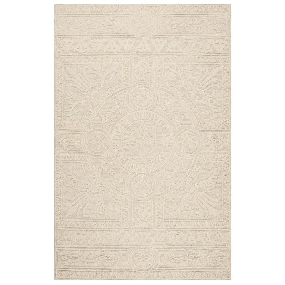 BLOSSOM, LIGHT GREY / IVORY, 5' X 8', Area Rug, BLM109F-5. Picture 1